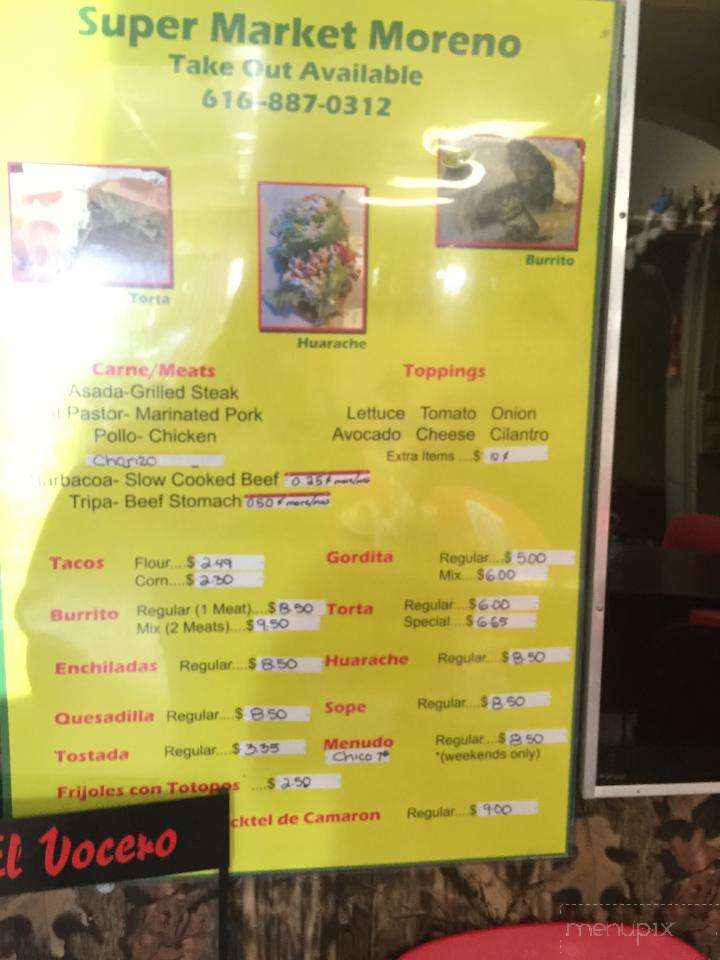 Supermercado Rico - Sparta, MI menu_pic