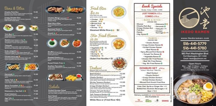Ikedo Ramen - Port Washington, NY menu_pic