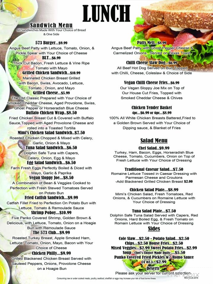 The Whistle Stop Cafe 573 - Augusta, GA menu_pic
