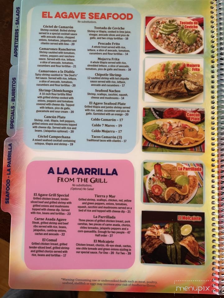 El Agave - Highlands, NC menu_pic