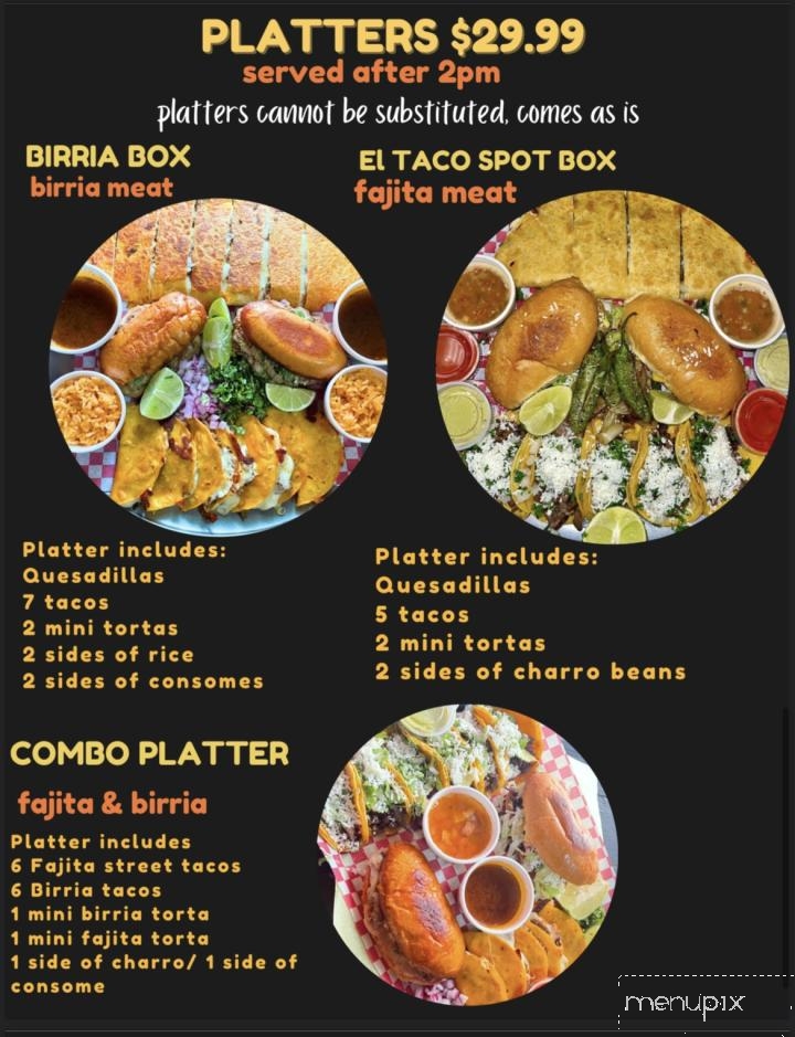 El Taco Spot - Lake Jackson, TX menu_pic