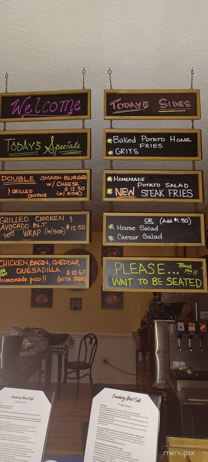 Cranberry Street Cafe - Newland, NC menu_pic