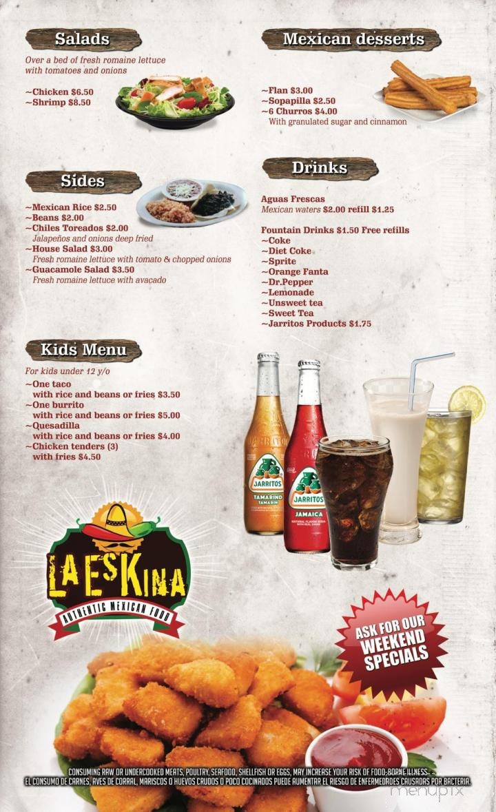 Taqueria La Eskina - Monticello, GA menu_pic
