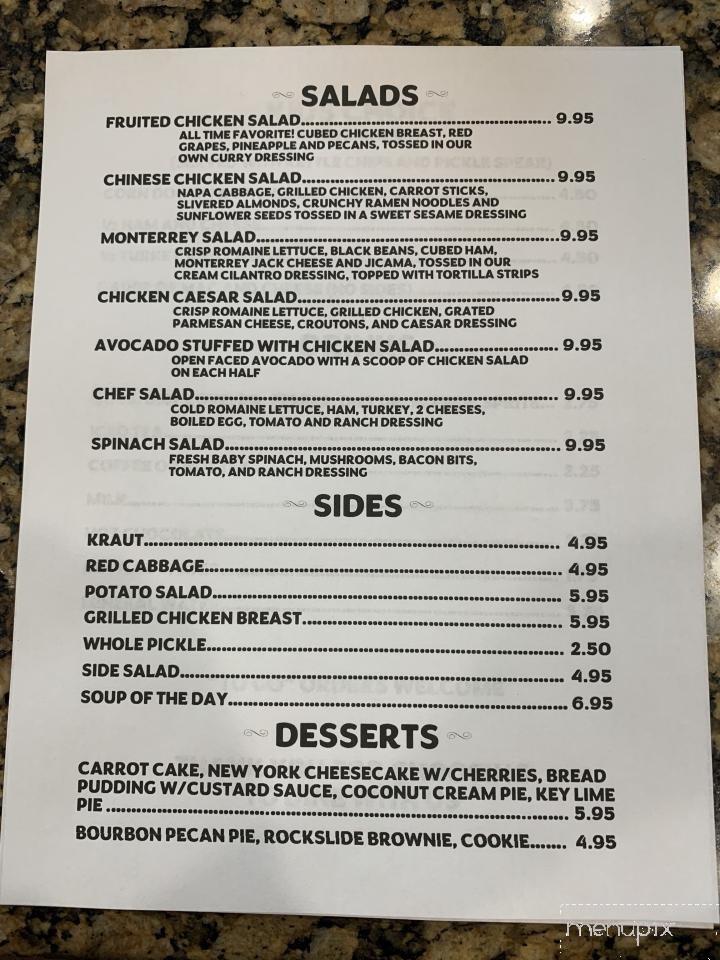 Square Plate Deli - Mason, TX menu_pic