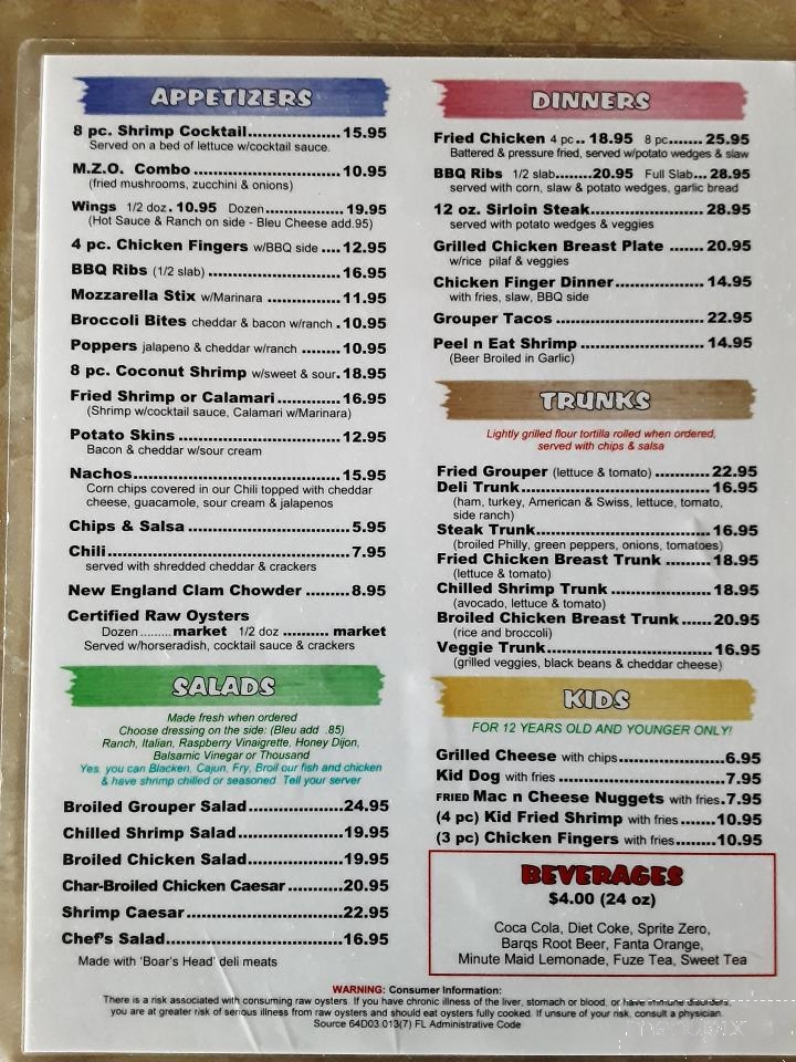 White Elephant Pub - Englewood, FL menu_pic