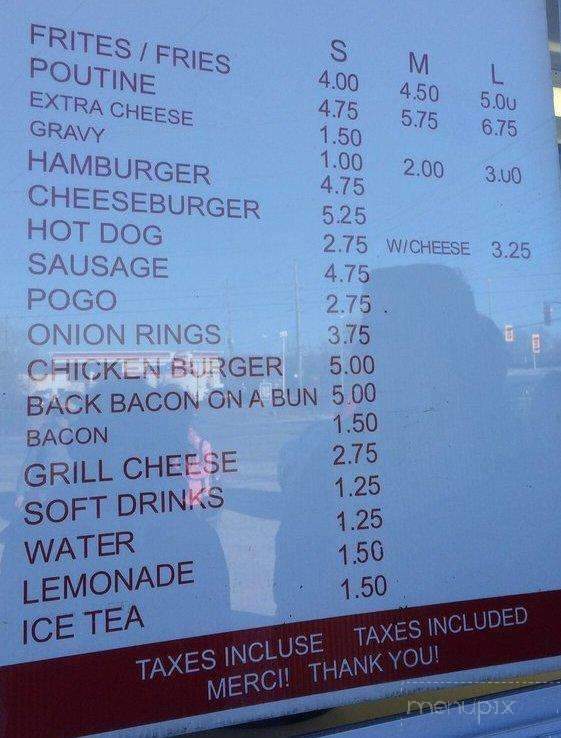 Claude Morin Chip Wagon - Gloucester, ON menu_pic