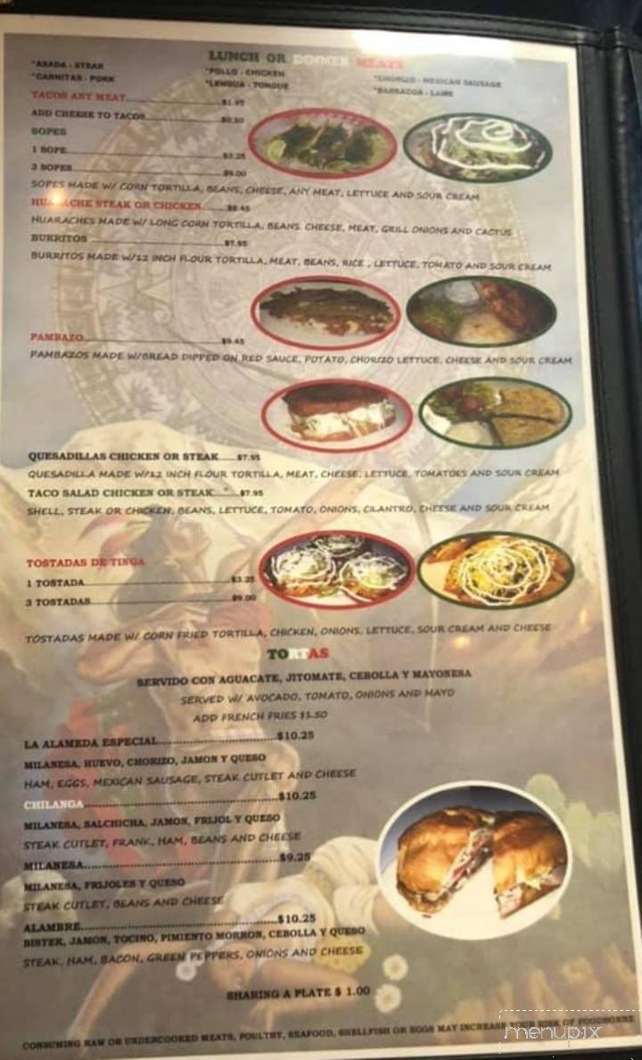La Alameda Mexican Restaurant - New Port Richey, FL menu_pic