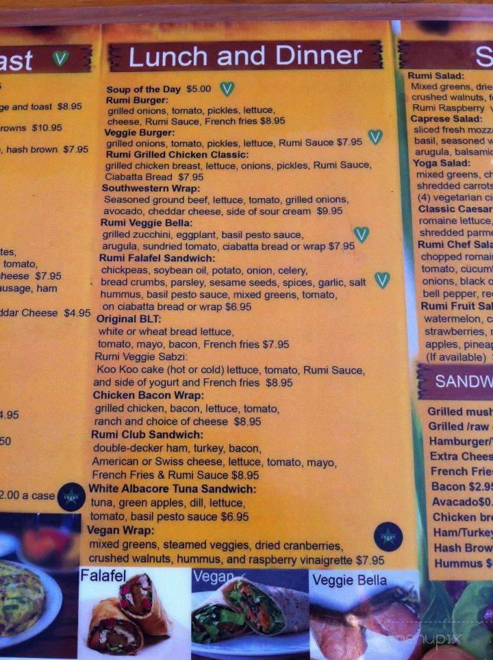 Rumi Cafe - Sherman Oaks, CA menu_pic