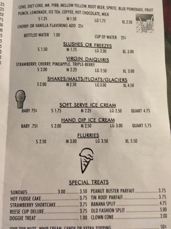 Chilly Willy's - Newcomerstown, OH menu_pic