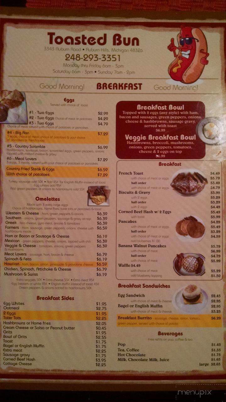 Toasted Bun - Auburn Hills, MI menu_pic