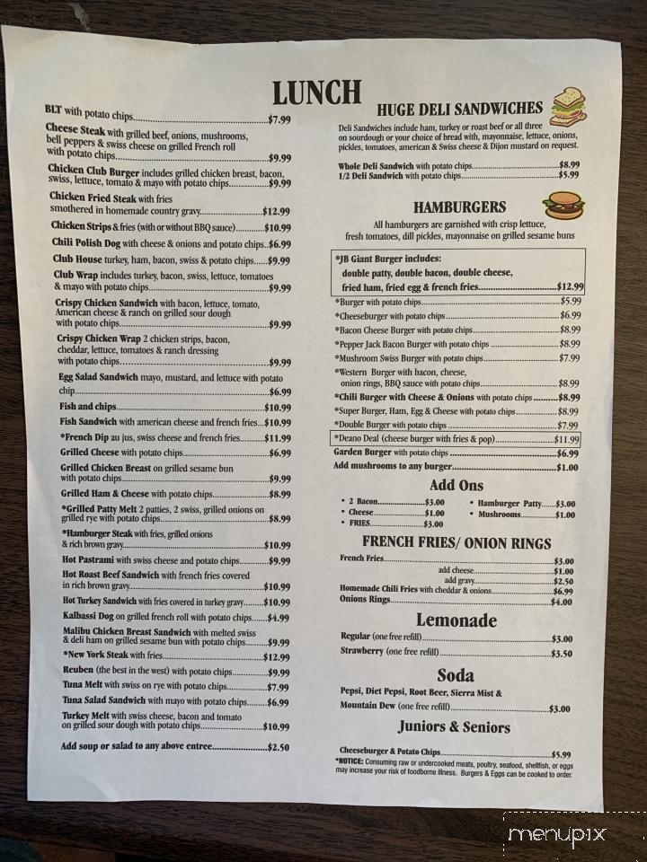Joe Brown's Cafe - Vancouver, WA menu_pic