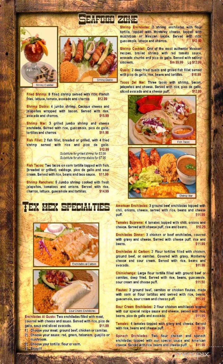 7 Leguas Mexican Restaurant - Montgomery, TX menu_pic