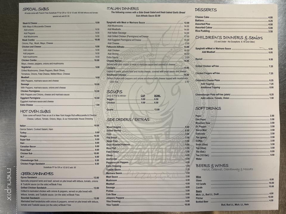 Demeter's - Woodruff, SC menu_pic