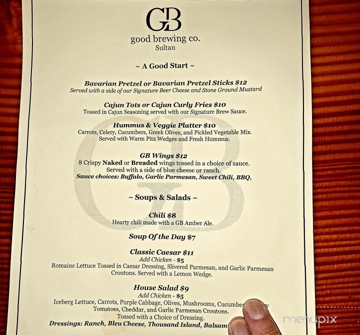 Good Brewing Co. - Sultan, WA menu_pic