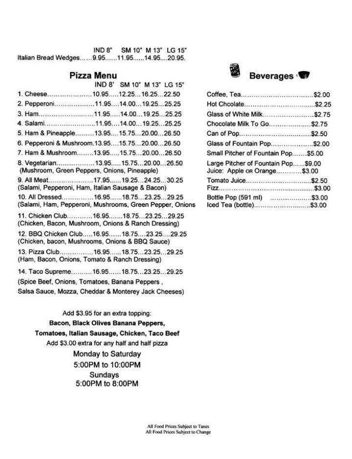 Norm's Place - Windthorst, SK menu_pic