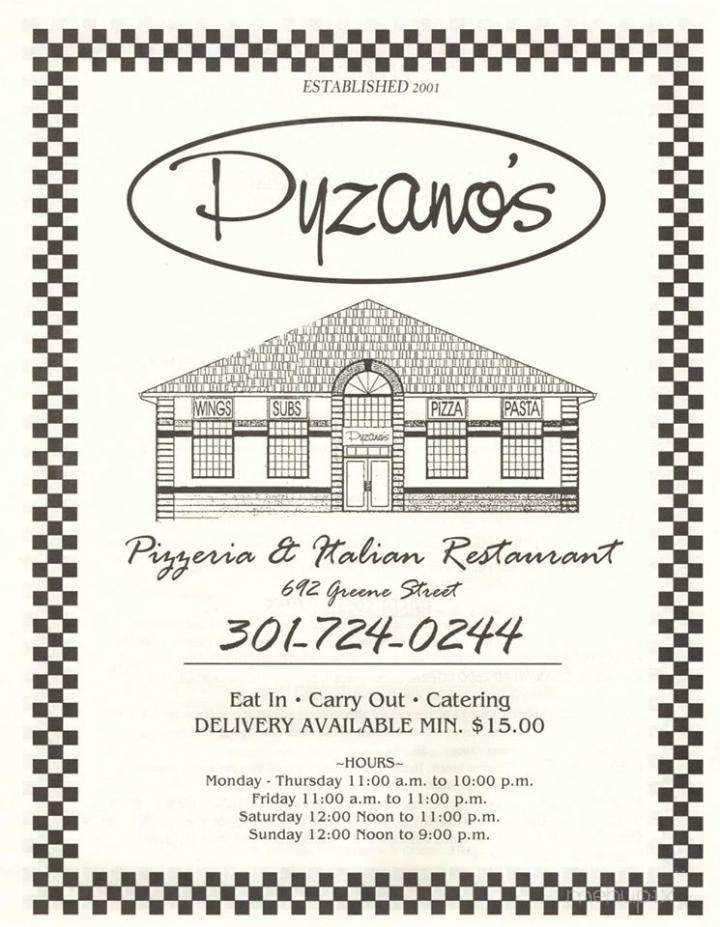 Pyzano's Pizzeria - Cumberland, MD