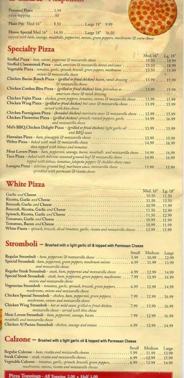 La Napoli - Mountain Top, PA menu_pic