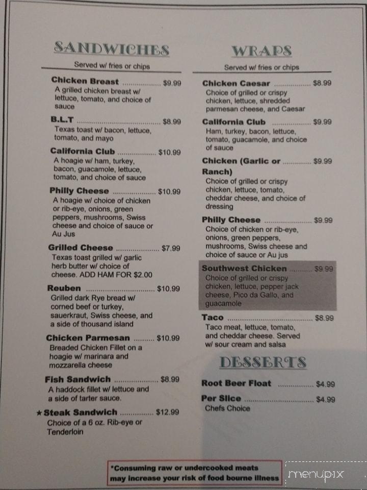 Corner Grille - Marinette, WI menu_pic