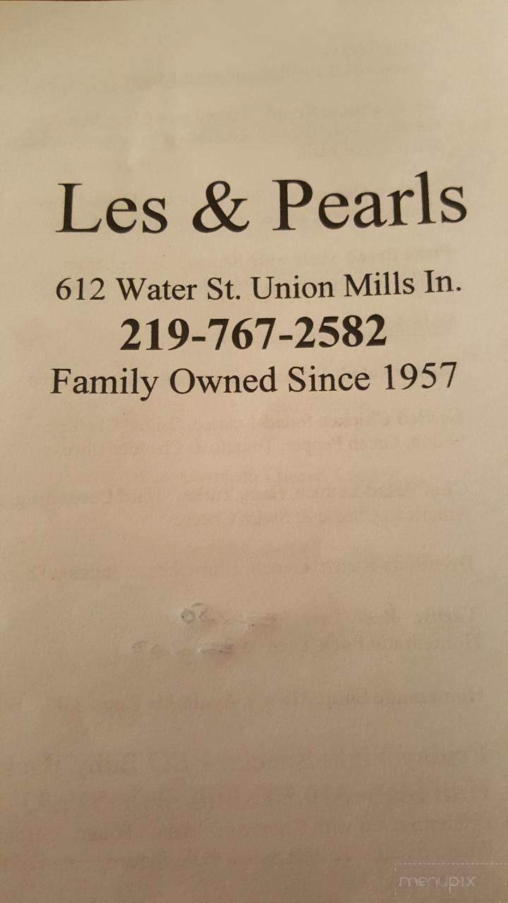 LES & Pearl's - Union Mills, IN menu_pic
