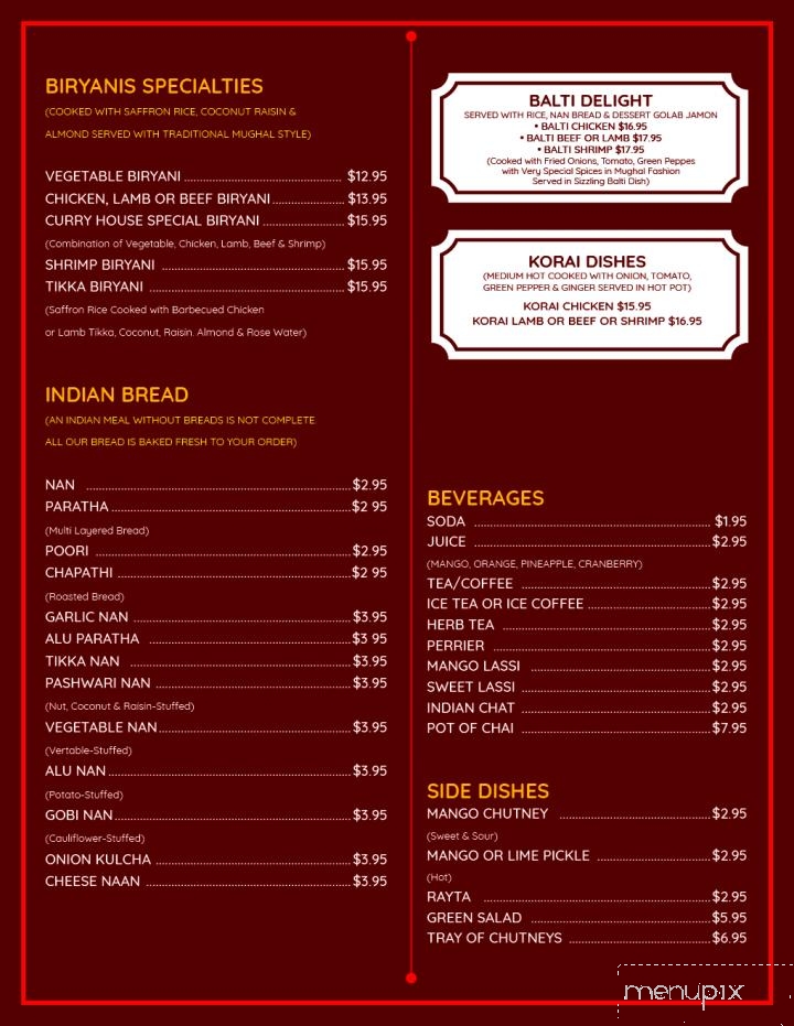 Hudson Curry House - Hudson, NY menu_pic