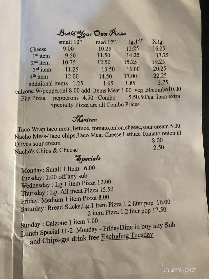 Giovanni's Pizza - Bainbridge, OH menu_pic