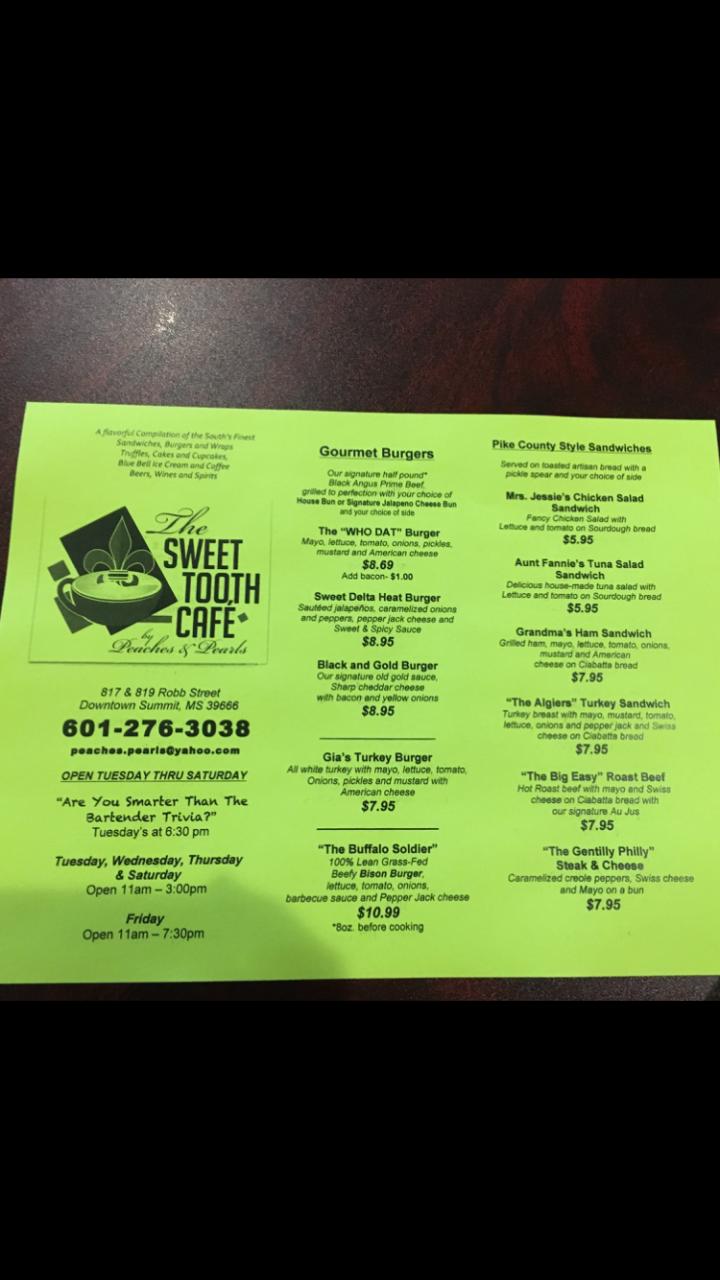 Sweet Tooth Cafe' - Summit, MS