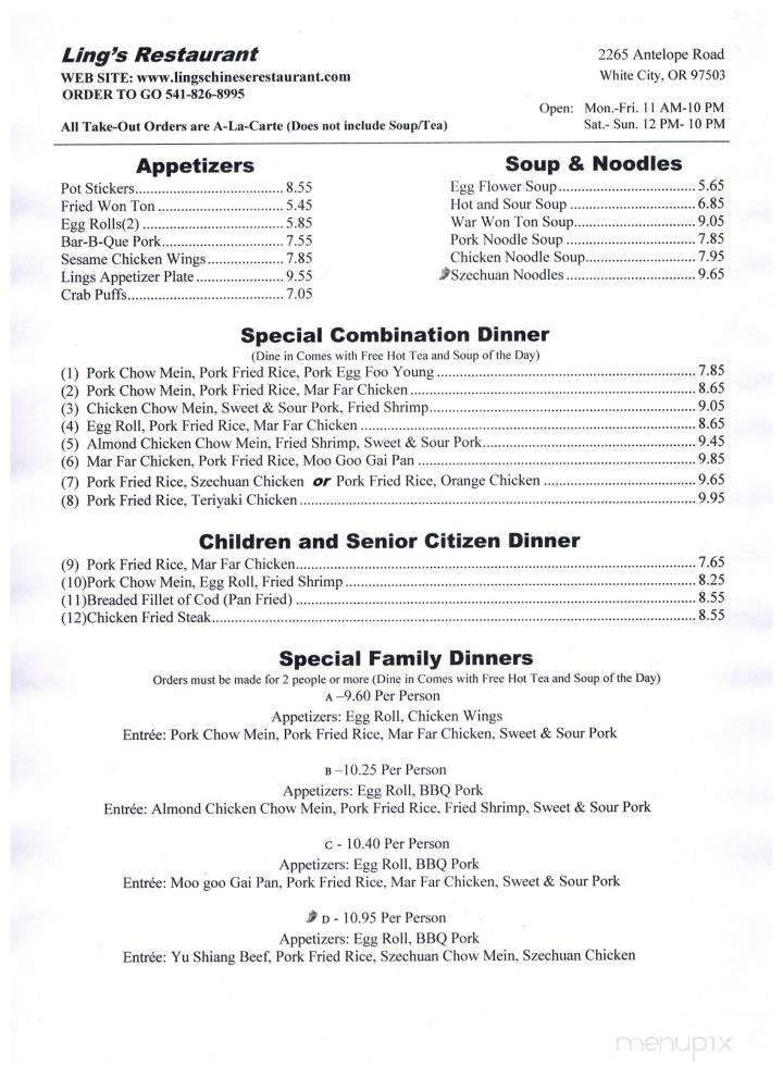 Ling's Chinese Restaurant - White City, OR