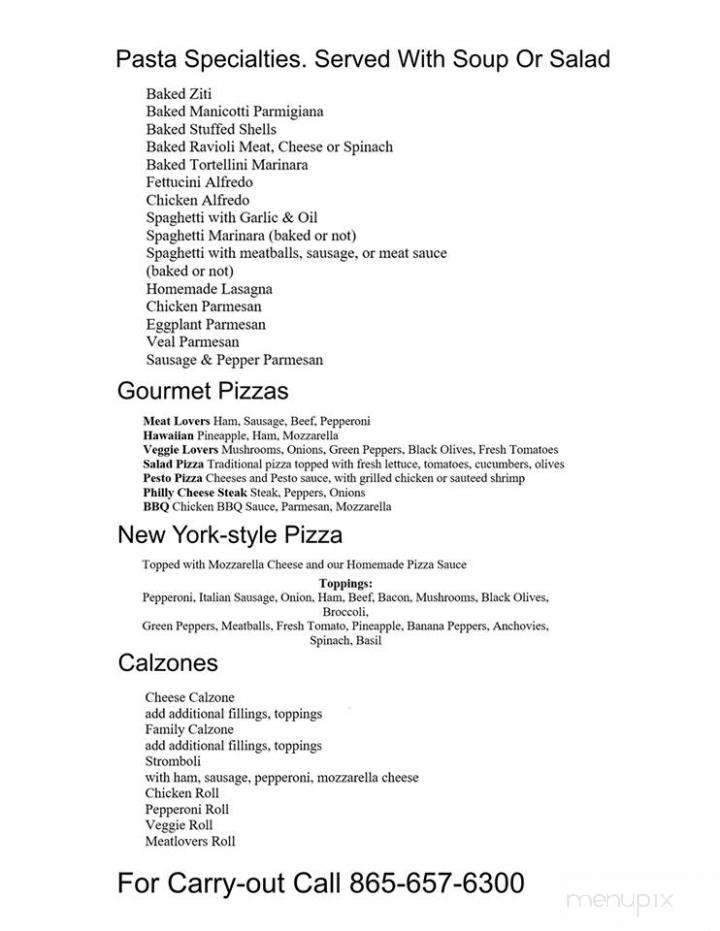 Classico Italian & Mama's Grits - Loudon, TN menu_pic