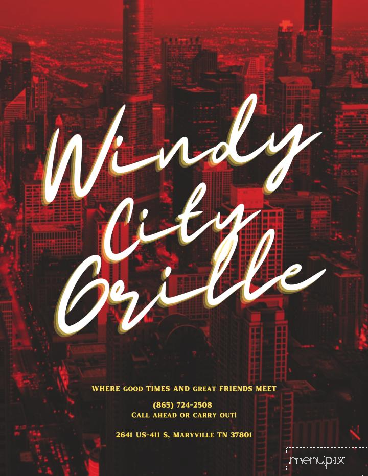 Windy City Grill - Maryville, TN menu_pic