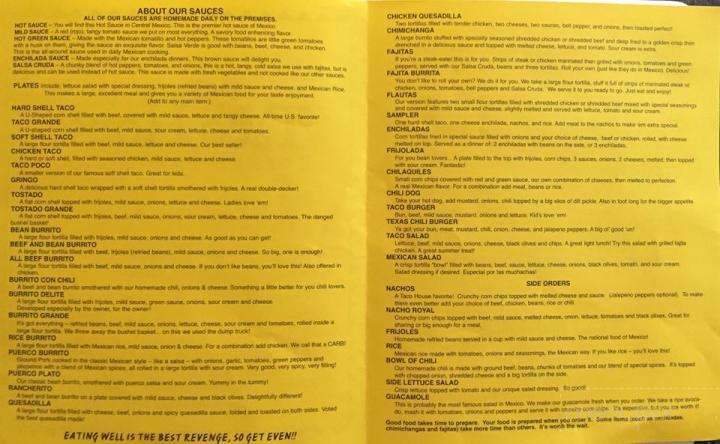 Taco House - Milford, IA menu_pic