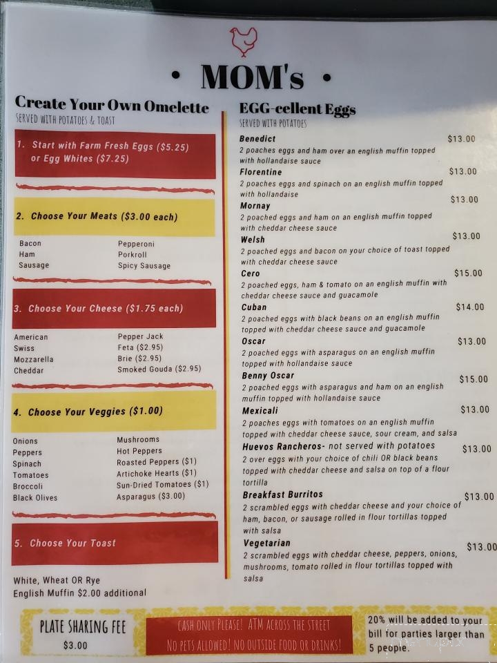 Mom's Restaurant - Ringoes, NJ menu_pic