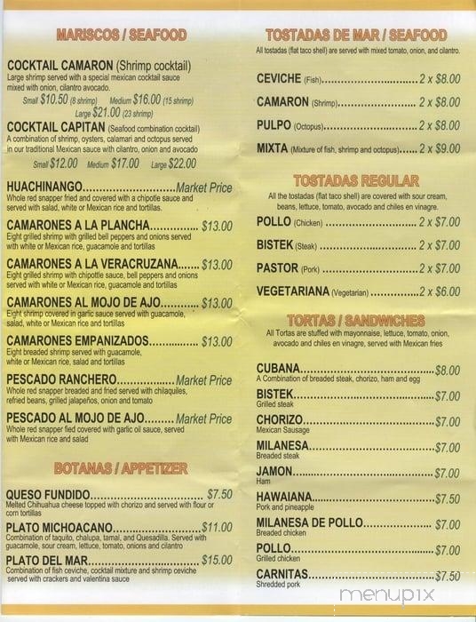 Taqueria La Michoacana - Norristown, PA menu_pic
