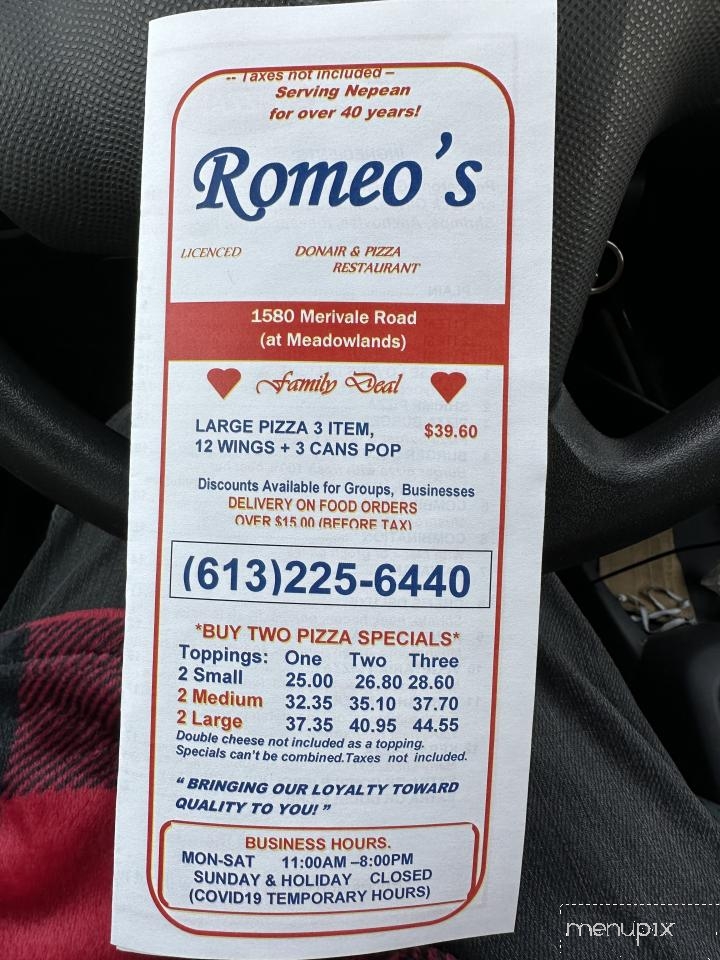 Romeo's Donair & Pizza - Nepean, ON