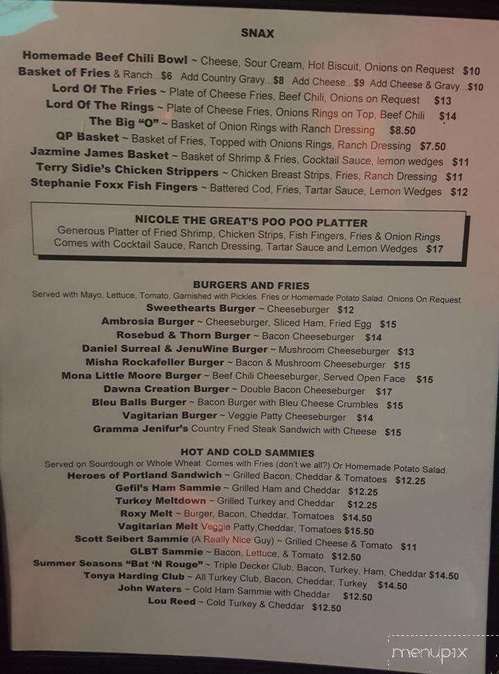 The Roxy - Portland, OR menu_pic