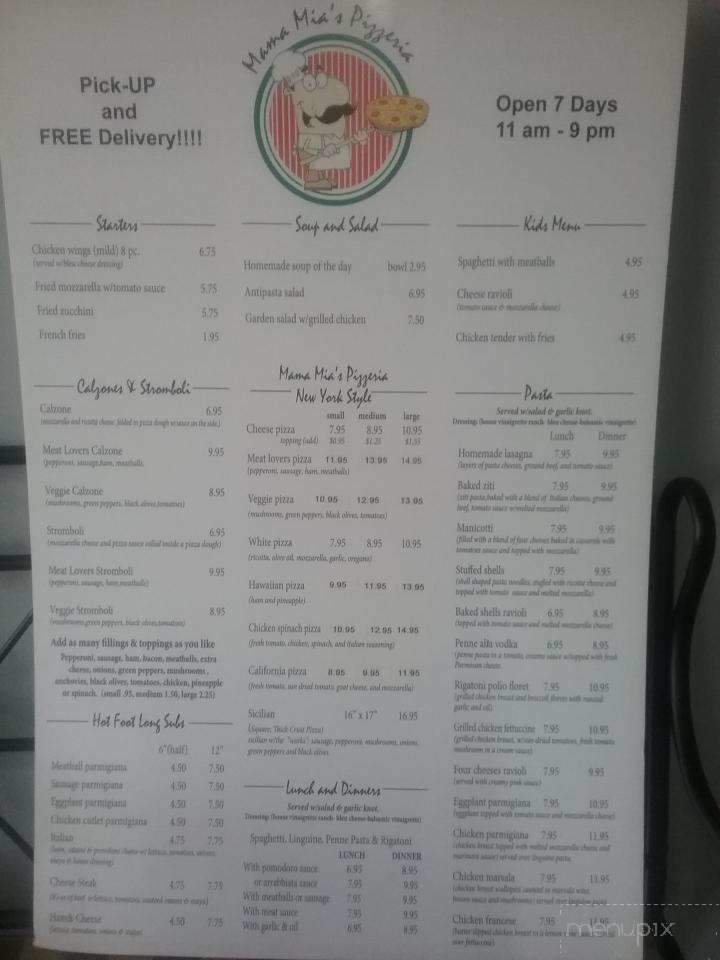 Mama Mia Pizza - Poquoson, VA menu_pic