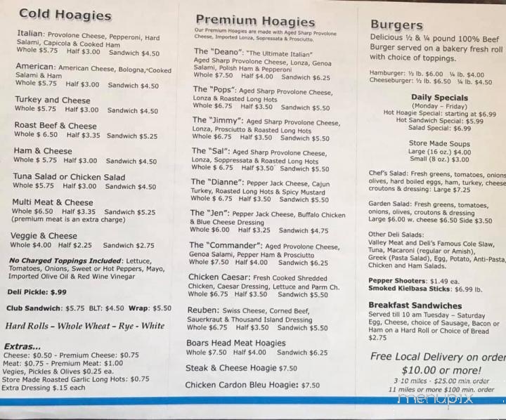 Avoca Deli - Avoca, PA menu_pic