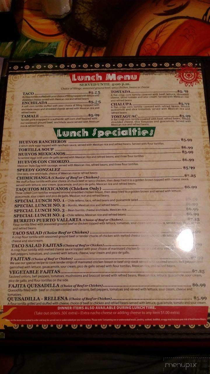 Puerto Vallarta Mexican Restaurant - Indianapolis, IN menu_pic