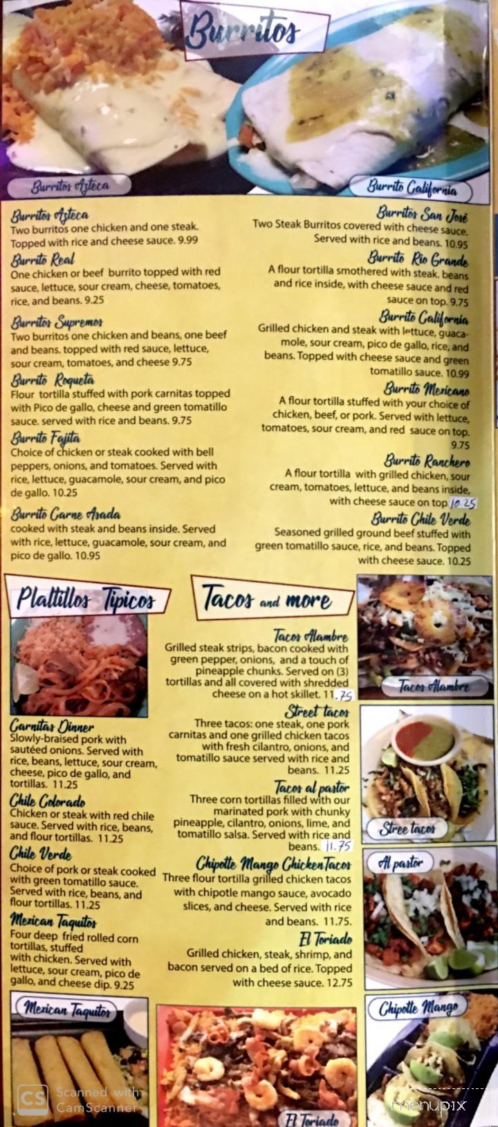 El Jalisco - Herrin, IL menu_pic