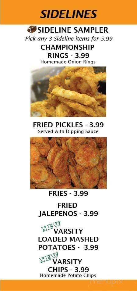 The Varsity Grille - Opelousas, LA menu_pic