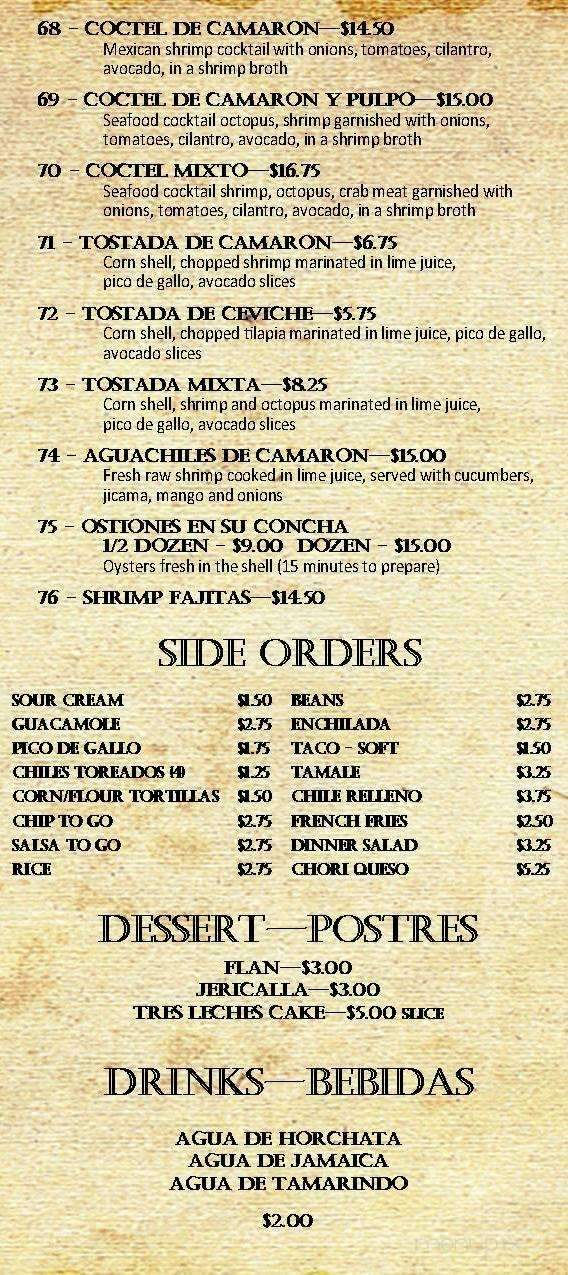Gallos Authentic Taqueria & Mexican Grill - Pierre, SD menu_pic