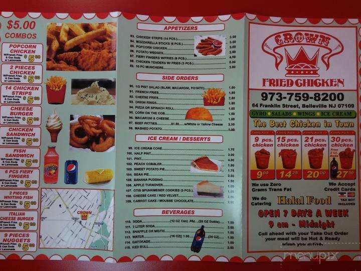 Crown Fried Chicken - Belleville, NJ menu_pic