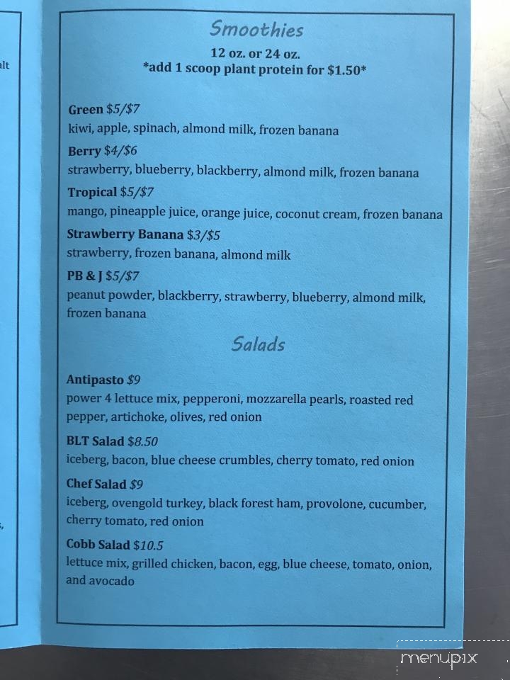 The Deli - Windsor Locks, CT menu_pic