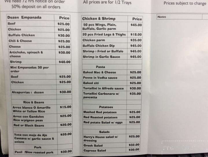 Harry’s Lil Kitchen - Sayreville, NJ menu_pic