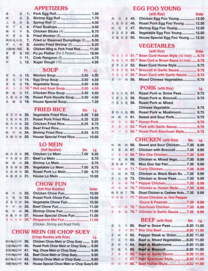 New King Wok - Wellsville, NY menu_pic