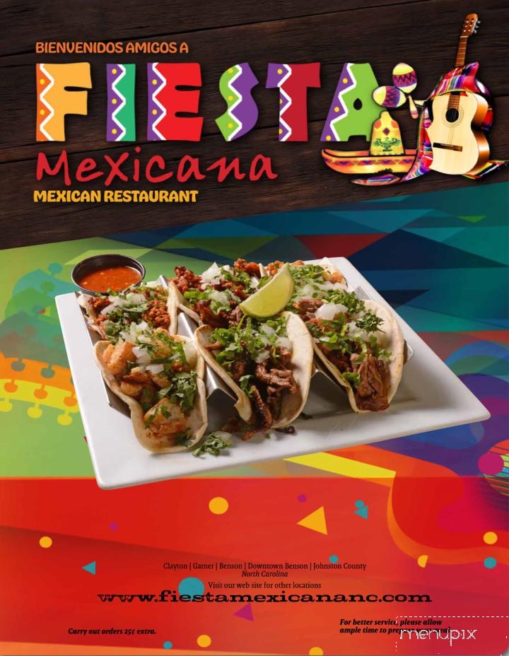 Fiesta Mexicana - Benson, NC menu_pic