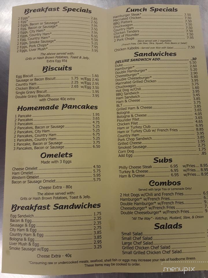 Ron's Restaurant - Monroe, NC menu_pic