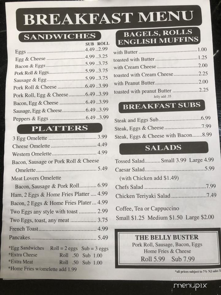 E & M Convenience Stop & Deli - Raritan, NJ menu_pic