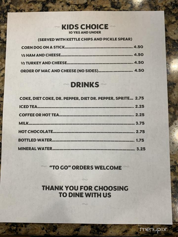 Square Plate Deli - Mason, TX menu_pic