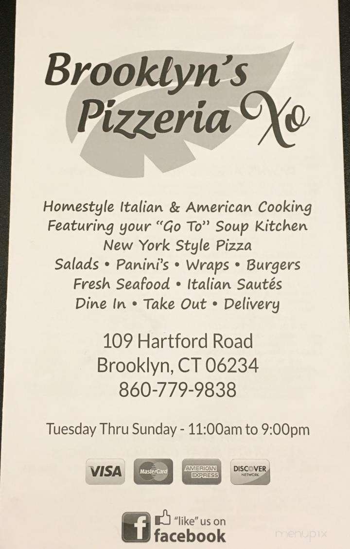 Brooklyn Pizza Restaurant - Brooklyn, CT