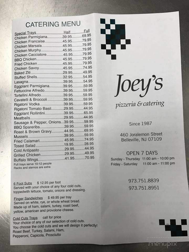 Joey's Pizzeria - Belleville, NJ menu_pic